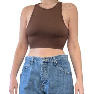 Brown Compression Tank Top